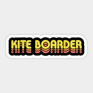 Retro Kite Boarder Sticker